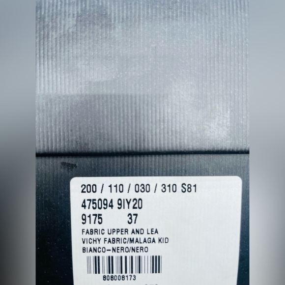 Gucci Shoes Princetown Gold Horsebit Black White Gingham Loafer Mules EU 37 - Picture 9 of 10